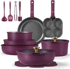21pcs Pots & Pans Set Nonstick Cookware Set Detachable Handle Induction Kitchen