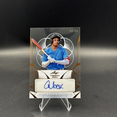 Christian Moore 2024 Leaf Trinity Clear Autographs #CA-CM2 Bronze /99 Auto