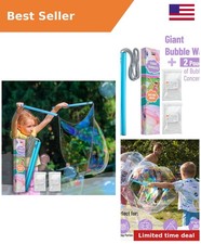 Giant Bubble Wands Kit, 3 pcs, 1 Wand 2X Big Bubble Concentrate