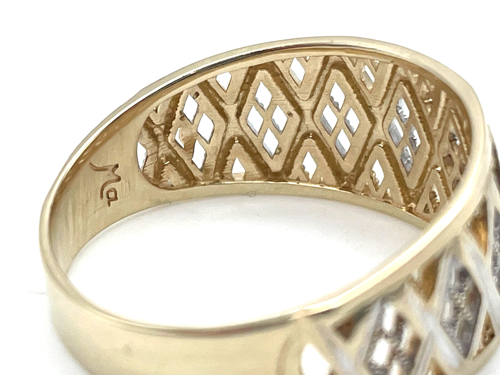 10K Two Tone Gold Michael Anthony Patterned Taper… - image 8