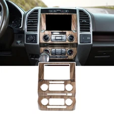 Center Console Navigation GPS Panel Trim Cover For Ford F150 2015-20 Wood Grain