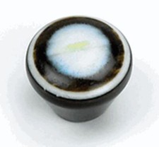 1-1/4" Acrylic Knob Brown and Cream