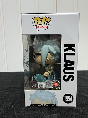 Aaron Roberts Signed Black Clover Klaus Funko Pop #1554 Beckett w/ “Klaus” - Picture 2 of 4