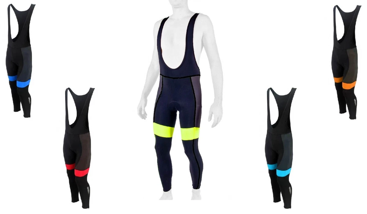 Pantaloni Lunghi Da Ciclismo Invernali Uomo Con Imbottitura 3D In Gel – Termici, Traspiranti, Con Inserti Riflettenti, Taglie Da XS A 3XL