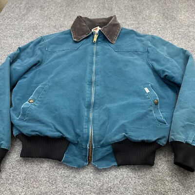 carhartt 古着 RARE VINTAGE Carhartt Jacket Quilted Size X-Large Teal JQ455 Made