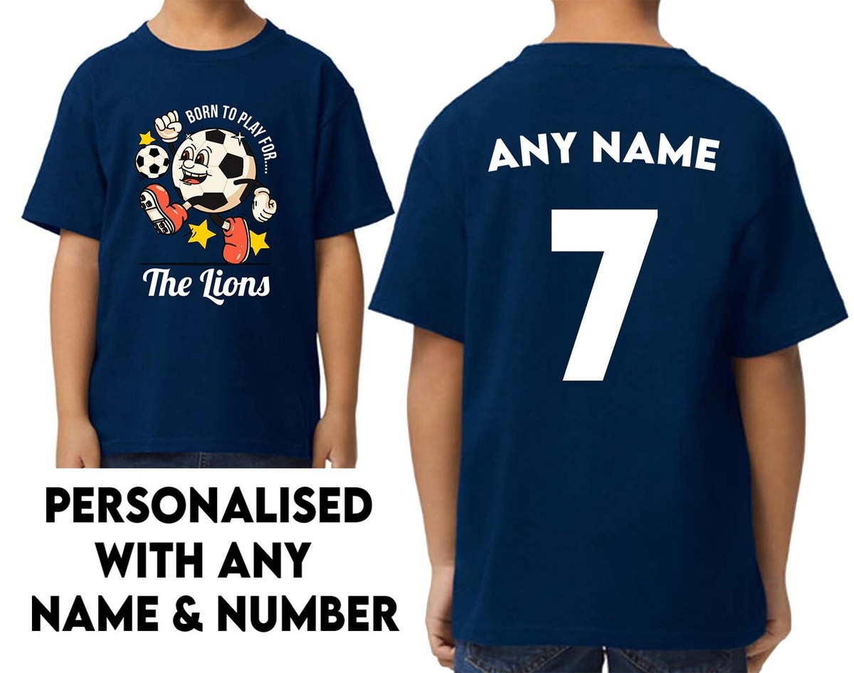 Born To Play For The Lions Personalised Baby Grow T-Shirt Bib Kids Millwall