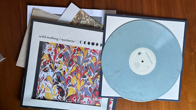 Wild Nothing   Nocturne Deluxe LP on Blue Vinyl With Poster, Screen Print