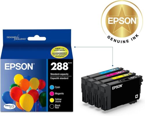 4pk Genuine Epson 288XL BLack & Color Ink XP330 XP430 XP434 XP435 XP446 - Picture 2 of 13
