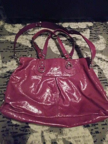 coach patent leather bolsa
