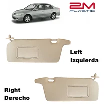 Sun Visor For Honda Civic 2001 2002 2003 2004 2005 Left + Right Beige 2MPLASTIC