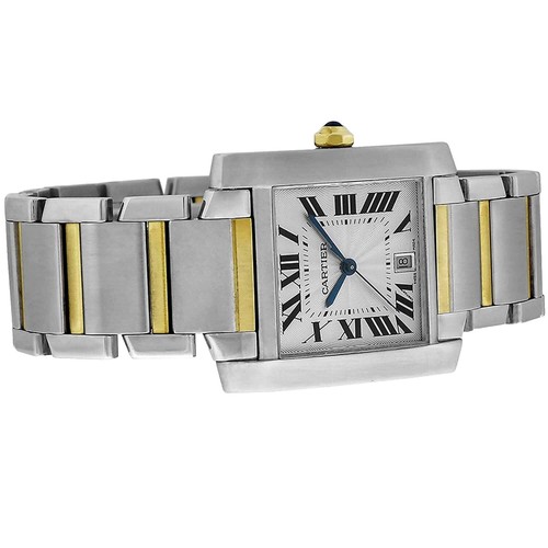 CARTIER Tank Anglaze SM Watches 3485 Stainless Steel used Cartier Tank Anglaise Silver Dial Quartz Steel Ladies Watch  main image 3