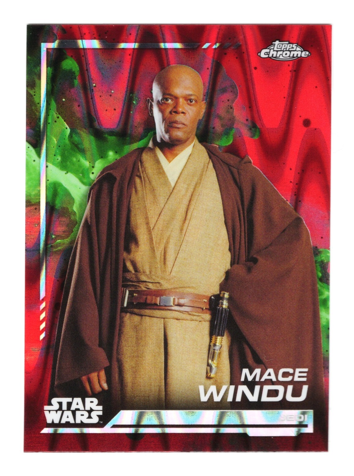 2024 Topps Chrome Star Wars - #138 Mace Windu - Red Raywave