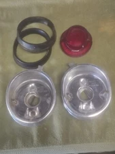 1960's Chevy Back Tail light lens, 2 Bezel's  OEM