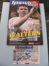 Ipswich Town V Leicester City 10.2.07 programme & match ticket in good condition