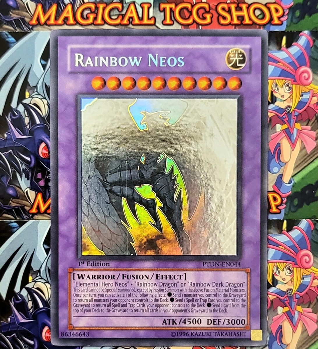 Yugioh Rainbow Neos Phantom Darkness 1st Edition Ghost Rare PTDN