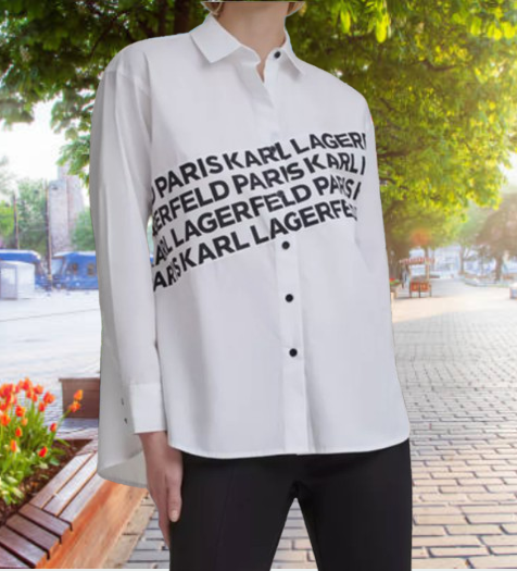 Karl Lagerfeld Paris Women's Signature Shirt Size M Karl Lagerfeld Paris Women's Signature Shirt Size M