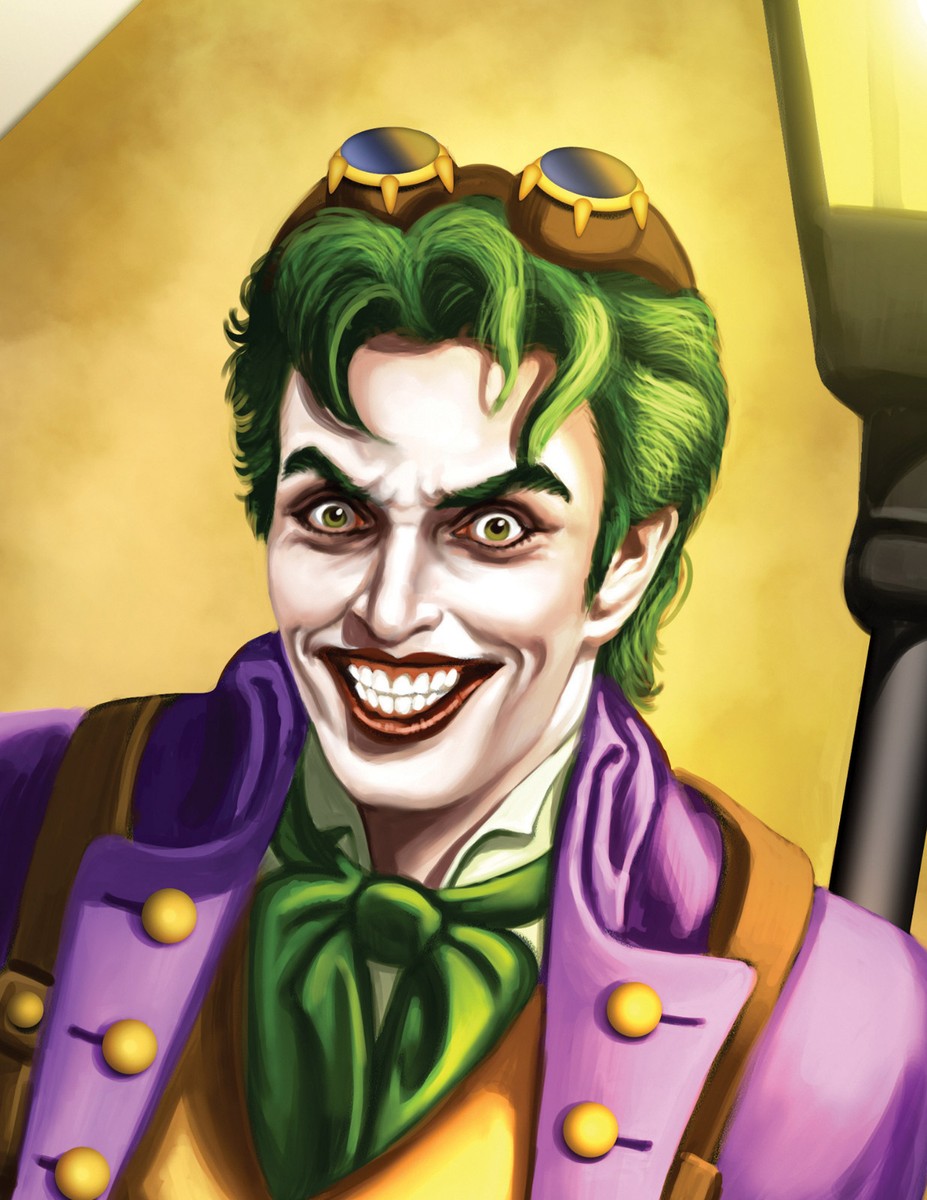 Signed Evil Steampunk Joker Small 8.5 x11 Glossy Art Print by