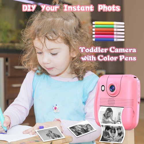 Kids Camera Instant Print Christmas Birthday Gifts for 3 4 5 6 7 8 9 Year Old... - Picture 2 of 6