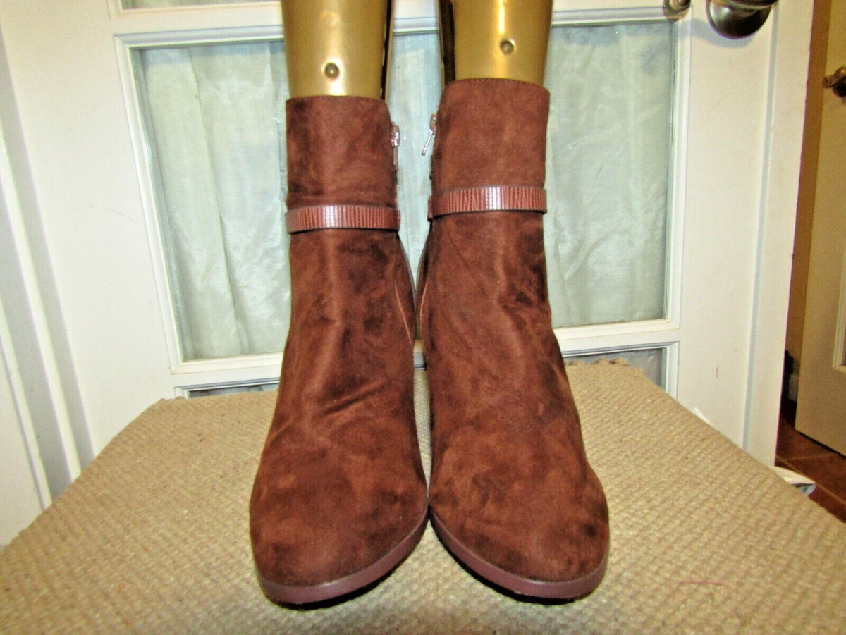 CATO Boots Women's size 11 M Brown Side Zip Ankle Bootie Boots