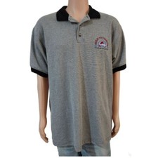 Vintage 2001 NHL Colorado Avalanche Stanley Cup Champions Embroidered Polo Mens