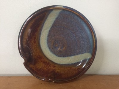 Vintage Handmade Studio Pottery Porcelain Glazed Spoon Rest Trinket Key Dish
