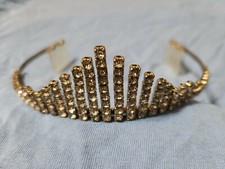 Vintage Rhinestone Tiara Crown Costume Jewelry Princess Queen