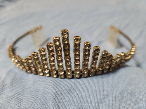 Vintage Rhinestone Tiara Crown Costume Jewelry Princess Queen 
