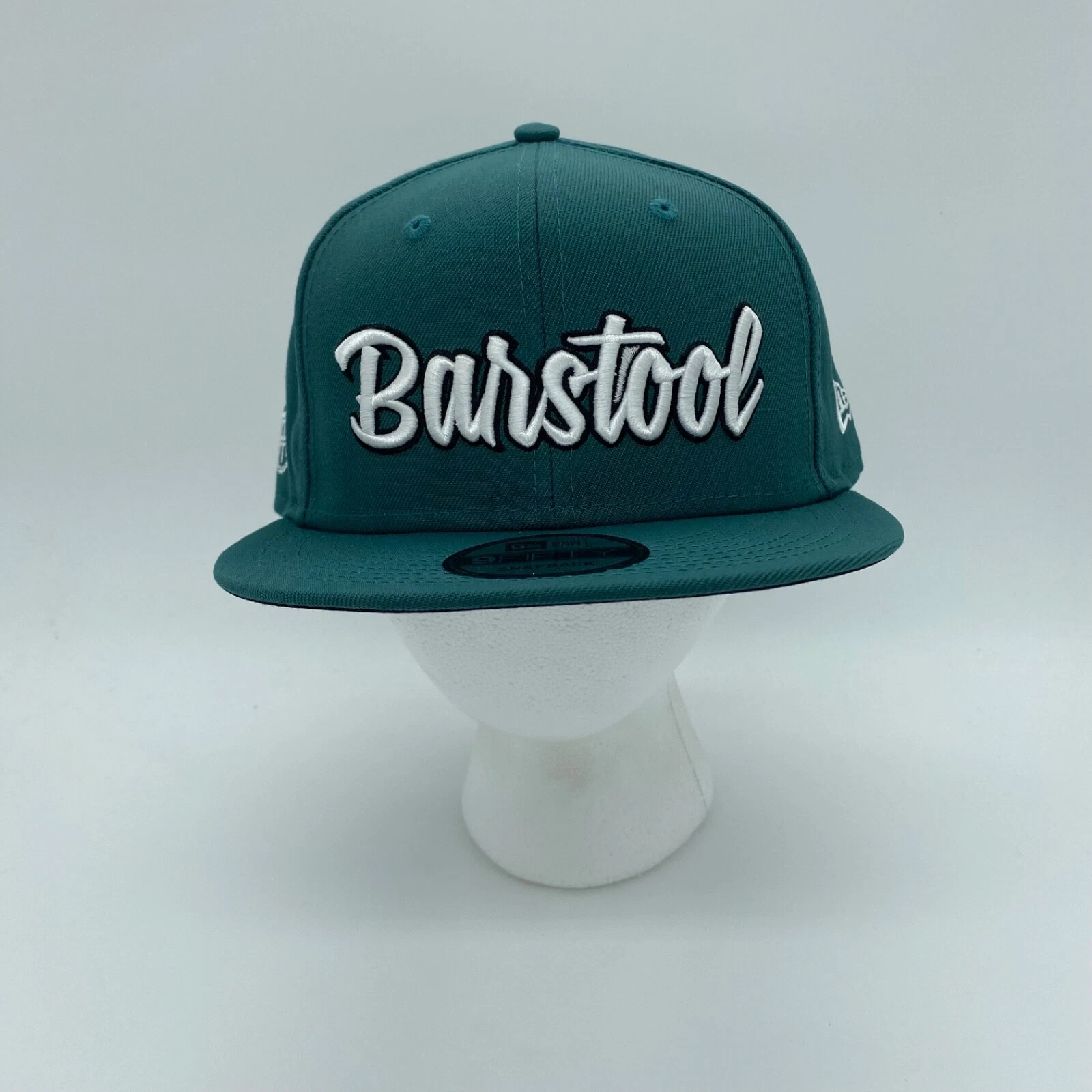 New Era 9Fifty Barstool Sports Script Snapback Hat Cap Green White Adjustable