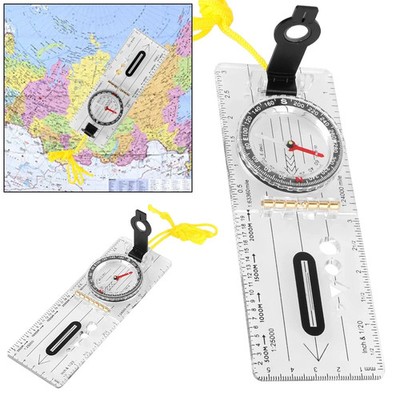 Multifunktionaler Outdoor Kompass mit Lineal Wasserfest Wandern Camping