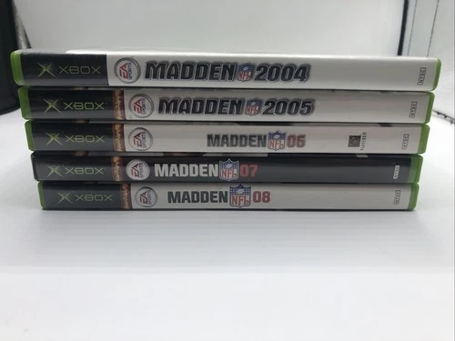 J4 Xbox -  Madden NFL 2004 - 2008 Bundle Lot Of 5 Games Football #ML
