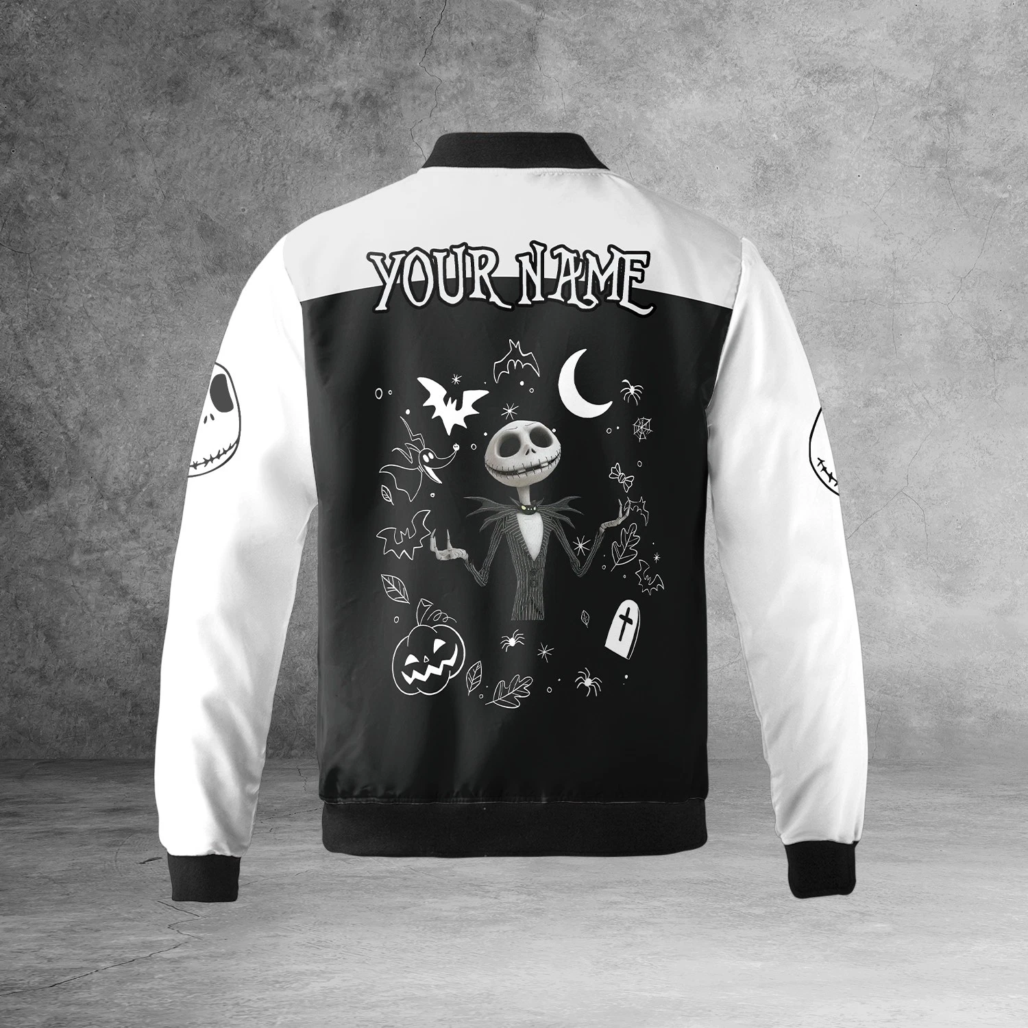 Personalized Nightmare Before Christmas Jack Skellington Spooky Halloween Jacket