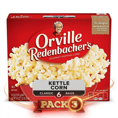 Orville Redenbacher Kettle Corn Microwave Popcorn 3.28 oz Classic Bags 6ct 3pk