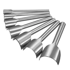 Set of 7 Half-Round Leather Cutter Punch Set 10mm-40mm Strap End Punch Tool