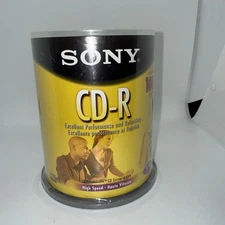 SEALED! Sony CD-R 700MB Storage Media Discs 80 min Pack 100 Blank CDs  A20