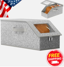 1/2x Stackable Hat Storage Organizer for Baseball Caps 24 Caps Hat Box with Lid