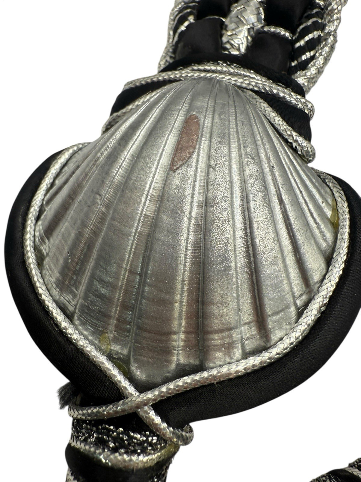 Vintage 1980’s Statement Seashell Shells Silver B… - image 4