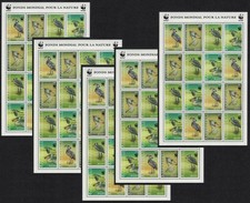 Central African Rep. Birds WWF Shoebill 5 Sheetlets 1999 MNH MI#2211-2214