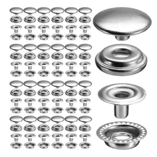 APRUNM 100 Pieces of Stainless Steel snap Set 15 Pieces of mm snap Button sna...