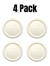 CorningWare 4 Pack White Sealing Replacement Lid Cover Round 4.25 7oz R-7-PC NEW