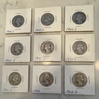 Washington Silver Quarters Lot 9 Circulated 1940-1942  S D Variety 25C