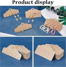 300 Pairs Earring Card Holders, Earring Display Cards 100pcs Earring Studs Ca...