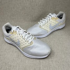 Nike Downshifter 7 Mens Size 13 White Platinum Athletic Running Shoes Sneakers Nike Downshifter 7 852459 100 White Pure Platinum Running  main image 4
