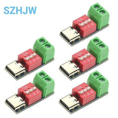 1 5 10pcs Type C PD QC Trigger 5V to 20V Dial Code Adjustable DC Voltage