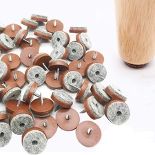 Screw-in Felt Pads - 60pcs 13/16 Inch Brown Furniture Chair Table Glides Pad ...