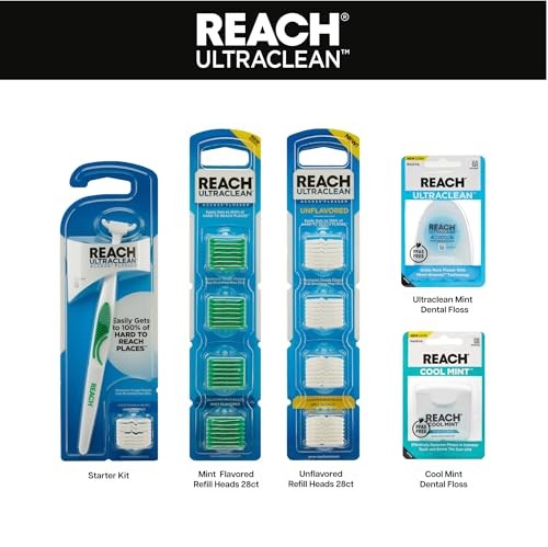 Reach Dental Floss Heads 28 Count Disposable Flosser Refill Unflavored