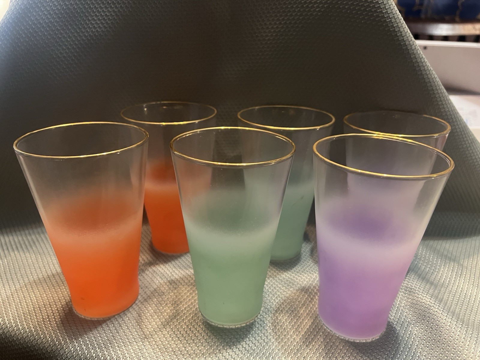 Blendo Frosted Highball Glasses Vintage McM, Multiple Colors