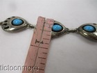 VINTAGE SIGNED SS NAVAJO INDIAN GREAT BEAR PAW SHADOWBOX BRACELET EARRING STERL — photo 10