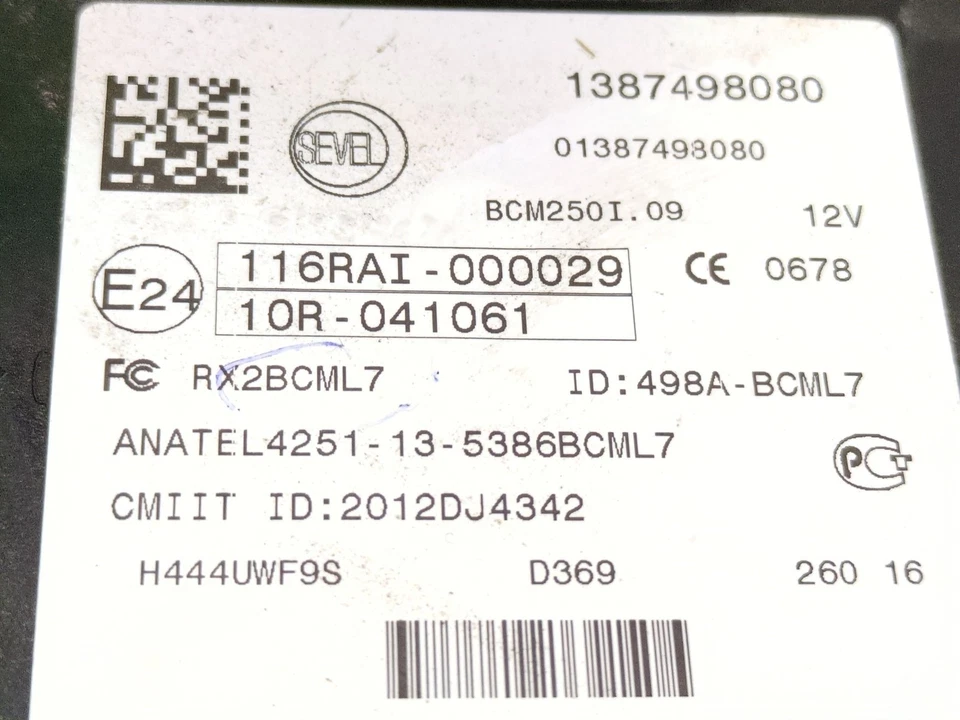 H444UWF9S CENTRALITA CONFORT / 1387498080 / 195983 PARA FIAT DUCATO AUTOBUS 250 - Immagine 2 di 4