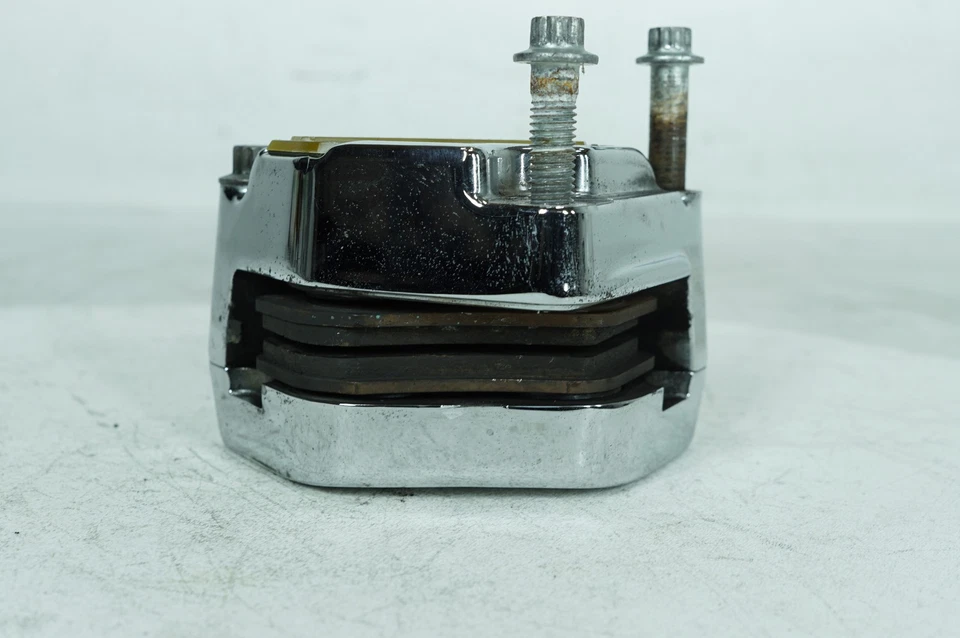 2001 Harley-Davidson Touring FLHRI Road King Front Right 1 Brake Caliper Chrome - Image 3 of 4