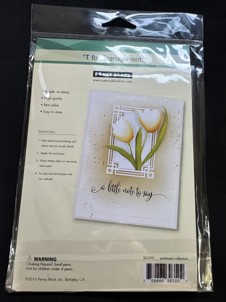 Set de 10 estampillas transparentes negras Penny Sentiment Collection 30-350 transparentes Foto 2 de 4